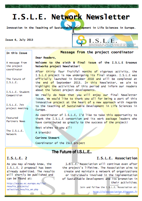 ISLE Newsletter Issue 6